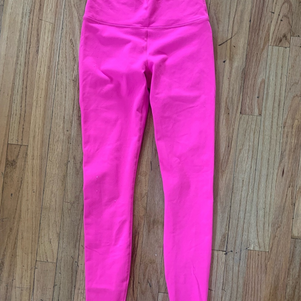 Fabletics Hot Pink Powerhold Leggings • Women’s small - tall length 29”